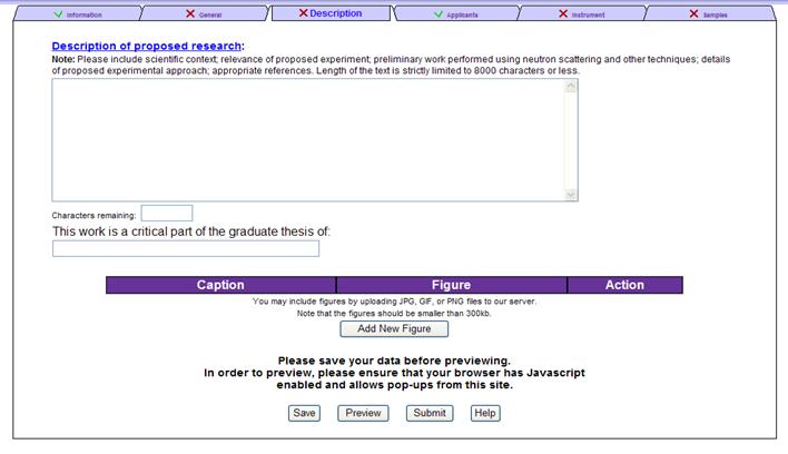 Proposal description template