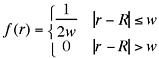 the (normalized) rectangular distribution