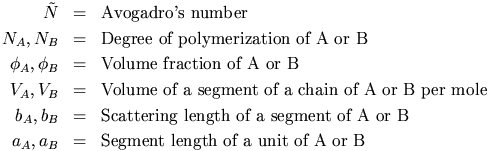 Tow Homopolymer RPA equation 6
